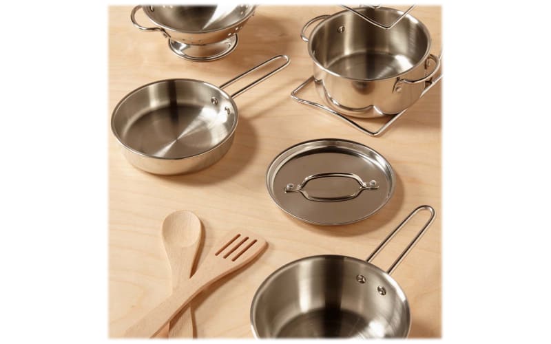 Let's Play House! Stainless Steel Pots and Pans Play Set