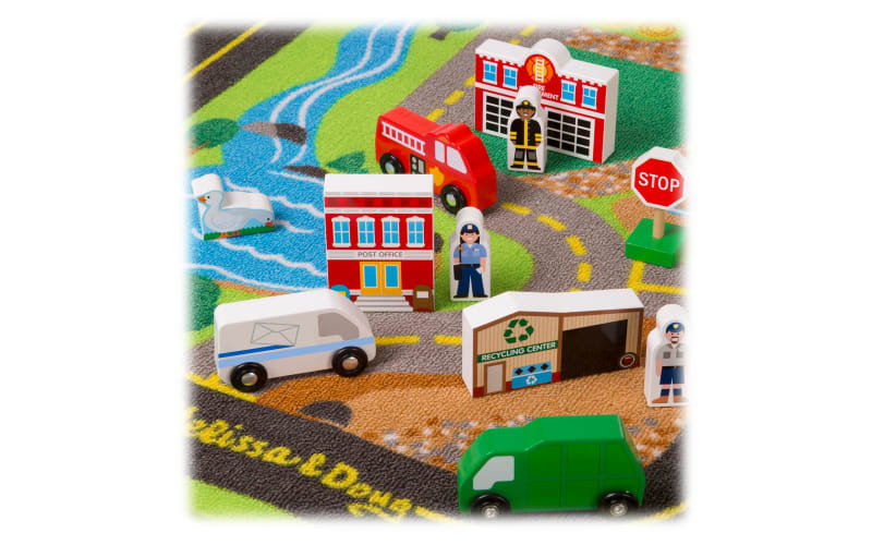 Melissa and doug deluxe road rug play set new arrivals