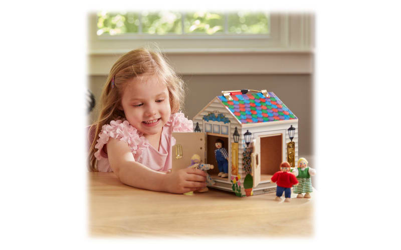 Melissa and doug cheap wooden doorbell house