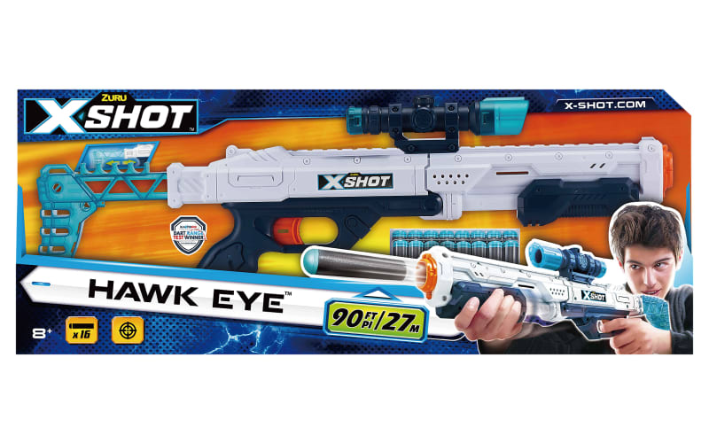 X-Shot Excel Hawk Eye Foam Dart Blaster (16 Darts) by ZURU