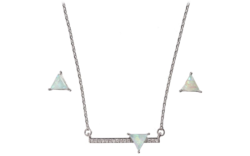 Pink House Keep Swimming Necklace and Post Earrings Set Bass Pro
