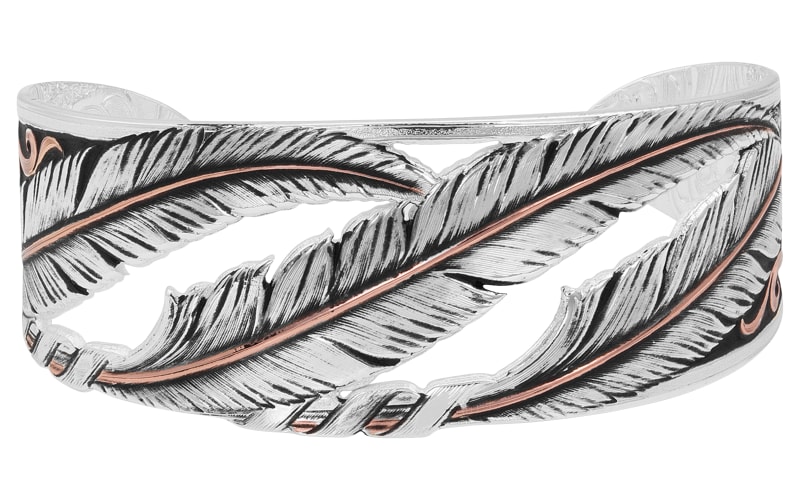 Montana Silversmiths Wind Dancer Pierced Feather Cuff Bracelet
