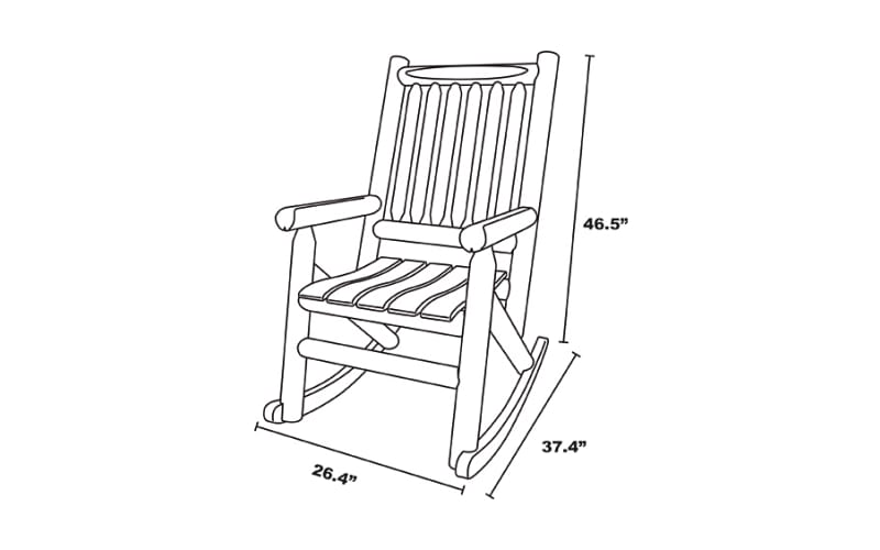 Amber log discount porch rocker