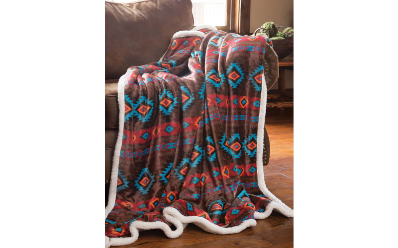 Carstens, Inc. Wrangler Southwest Horizon Plush Throw Blanket