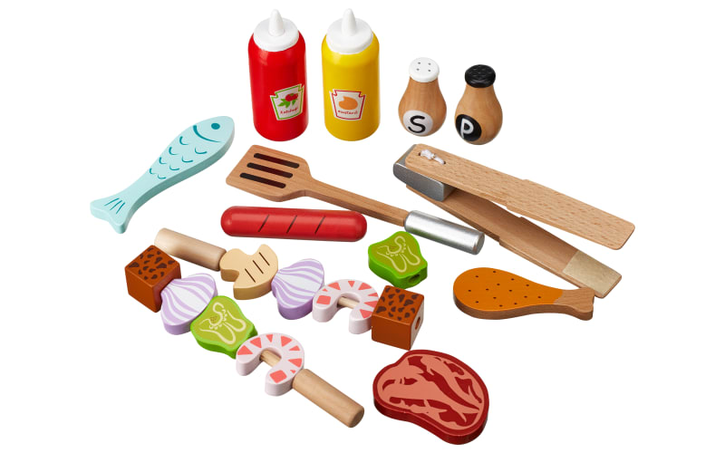 Bass Pro Shops Wooden Barbecue Grill Set for Kids