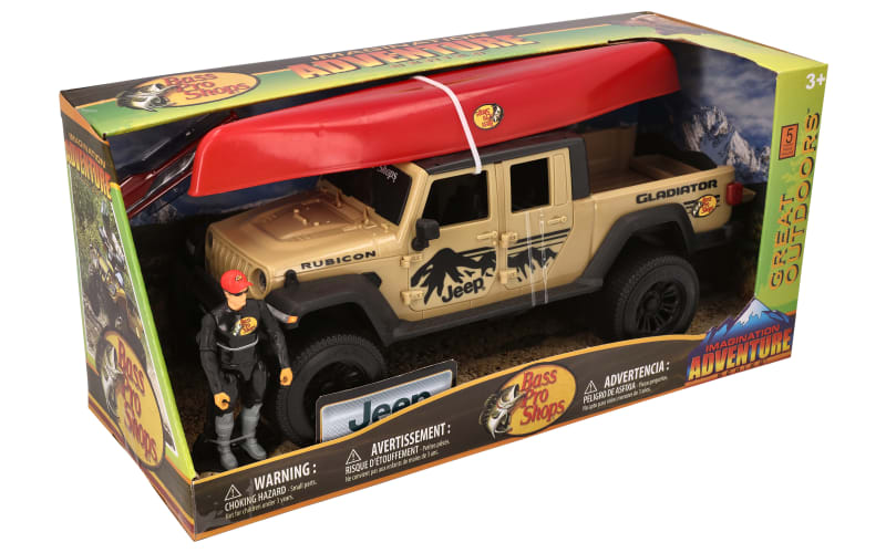 Bass Pro Shops Imagination Adventure Jeep Gladiator and Canoe Playset for Kids