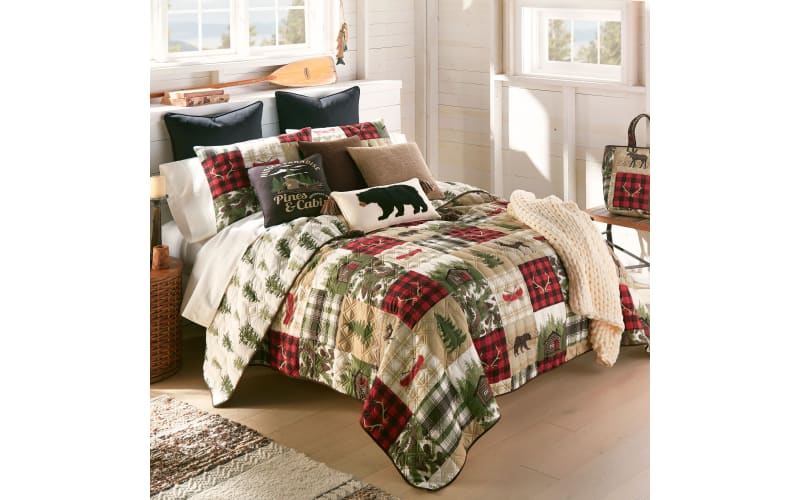 bass pro shops reel fish bedding sets Feelyou Pike Set Boys Girls Twin Size Big Fish Comforter Set for Kids Women Men Ultra Soft Fishing and Hunting Comforter Set Rustic Duvet Set Room Decor Quilt This bed White River Home Nature's Excursion