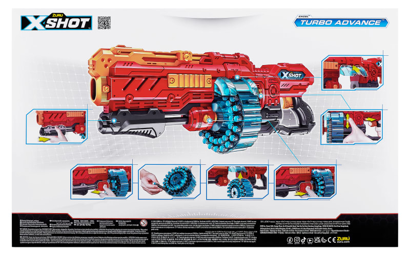 X-Shot Excel Turbo Advance Blaster with Darts - Playpolis