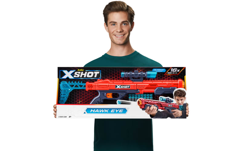 NEW Zuru X-Shot Hawkeye Pump Action Foam Dart Blaster