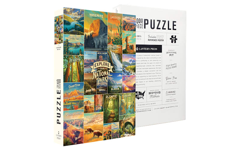 Lantern Press Explore Our National Parks 1,000-Piece Jigsaw Puzzle