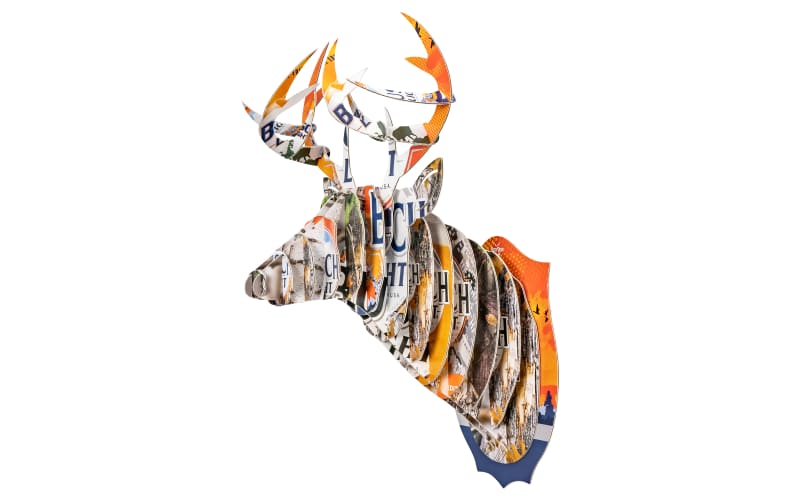 Beer Deer Busch Light Limited-Edition Cardboard Box Deer Head Artwork
