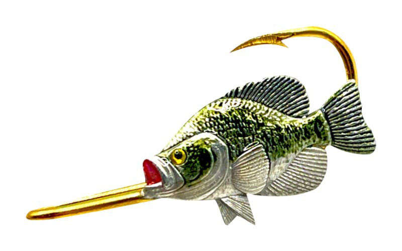 crappie fish hooks Hookits Crappie Fishing Hook Hat Pin Clip