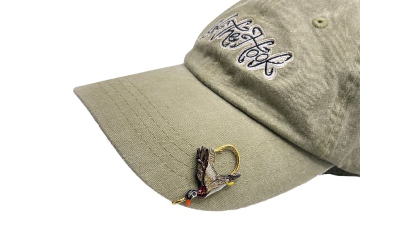 Hookits Wood Duck Fishing Hook Hat Pin Clip