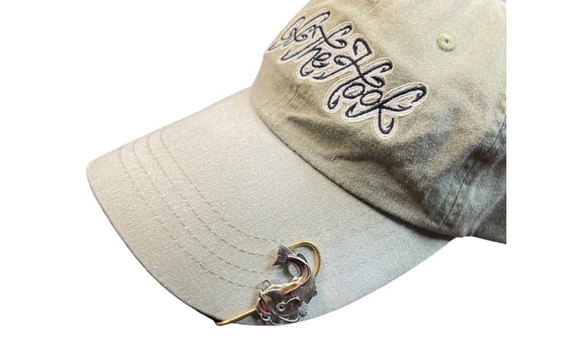 Hookits Flathead Catfish Fishing Hook Hat Pin Clip