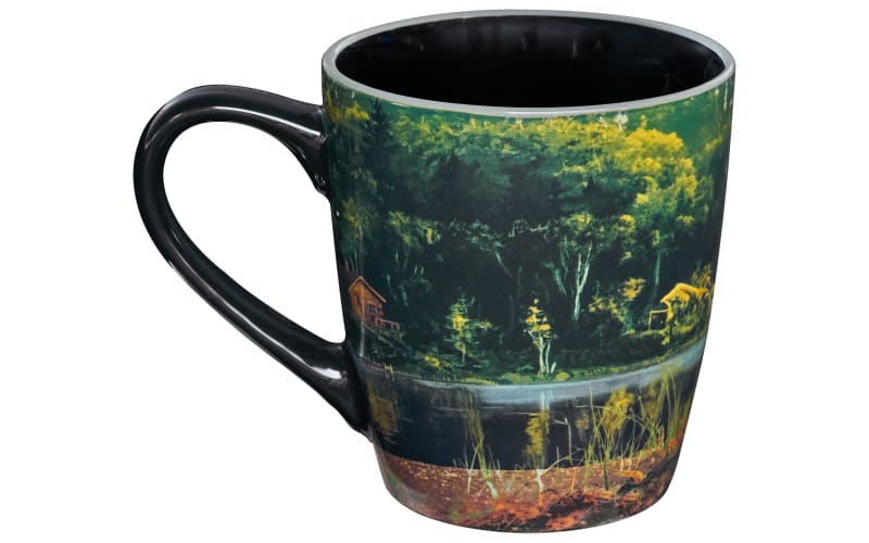 Bass Pro Shops Black Bear Panoramic We All Live Downstream Mug