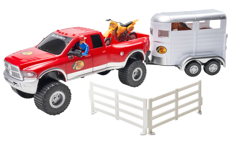Bass Pro Shops Deluxe Dodge Ram and Horse Trailer Adventure Playset for Kids Bass Pro Shops