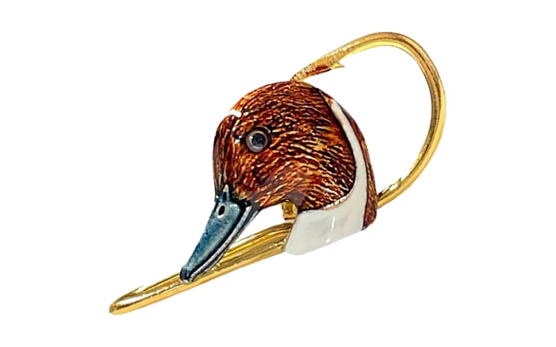 duck head with fish hook Hookits Pintail Duck Head Fishing Hook Hat Pin Clip