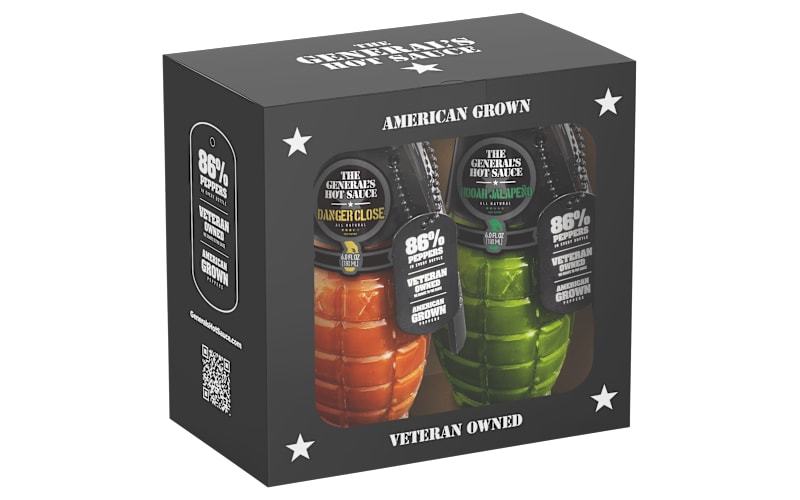 ４シーズン8人用　耐暴風雨構造　米国ハンター御用達　Cabela's The General's Hot Sauce 2-Pack Box | Cabela's