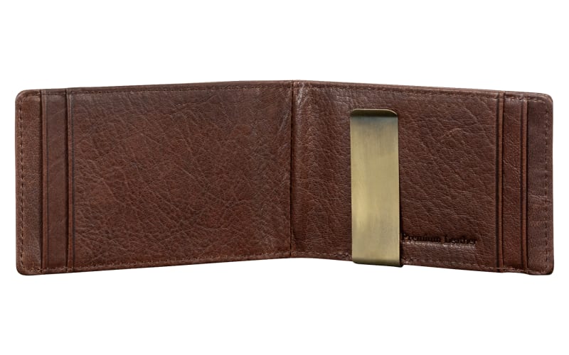 Redhead Deer Embossed Leather Front-Pocket Wallet with Money