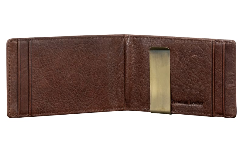 RedHead Deer Skull Embossed Leather Front-Pocket Bifold Wallet