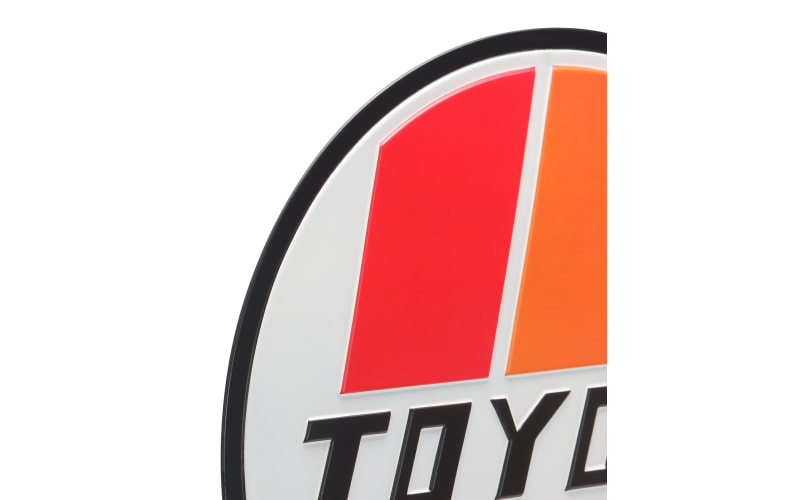 Open Road Brands Toyota Retro Stripe Logo Round Metal Sign | Bass