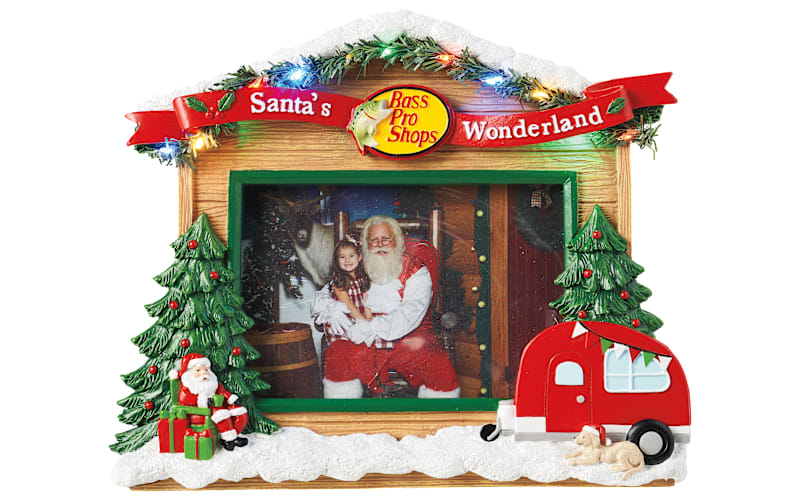 アンティーク調　サンタクロース　フォトフレーム Bass Pro Shops Santa's Wonderland Camper Picture Frame | Bass Pro