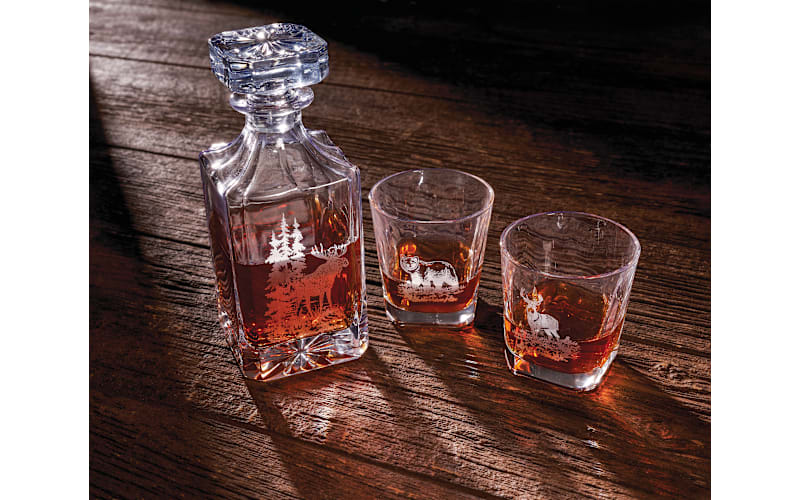 White River Home Whiskey Decanter and Glass Set | Bass Pro Shops