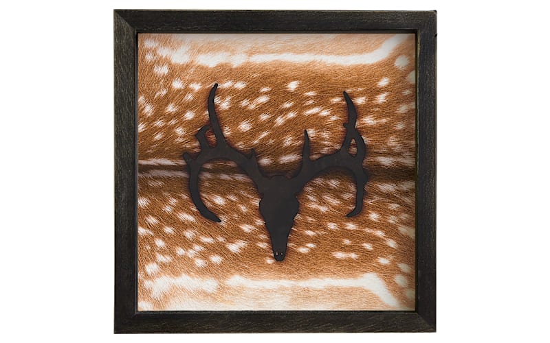 Sincere Surroundings Deer Head Hide Framed Sign | Mack's Prairie Wings