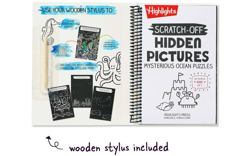 Mysterious Ocean Puzzle Scratch-Off Hidden Pictures Activity Book