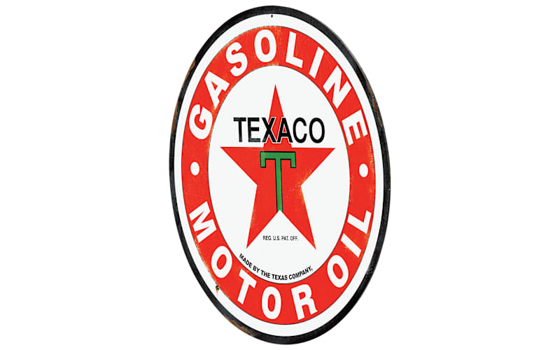 Open Road Brands Texaco Gasoline Round Metal Sign | Mack's Prairie