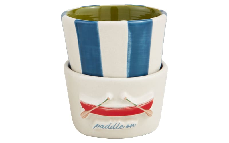 Mud Pie Set Porta Stuzzichini Ringraziamento - Piatto In Ceramica 'Turkey Time' Con Cucchiaio 'Gobble Then Wobble' - 2