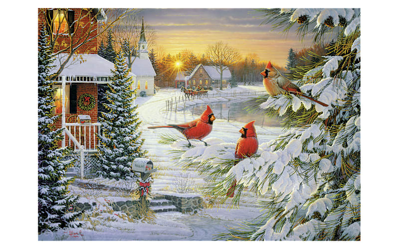 Cobble Hill Sunset Cardinals 1000-Piece Jigsaw Puzzle | Bass Pro