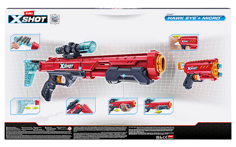 Zuru X-Shot Excel Hawk Eye and Micro Blaster Combo Pack | Cabela's