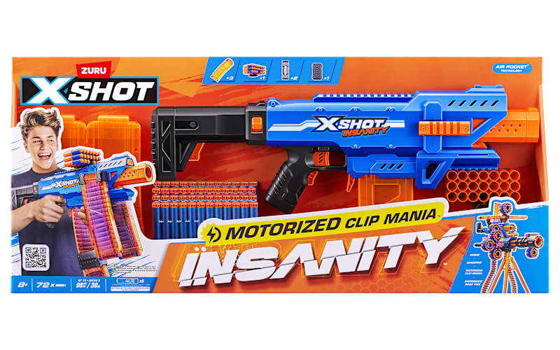 Zuru X-Shot Insanity Motorized Clip Blaster | Mack's Prairie Wings