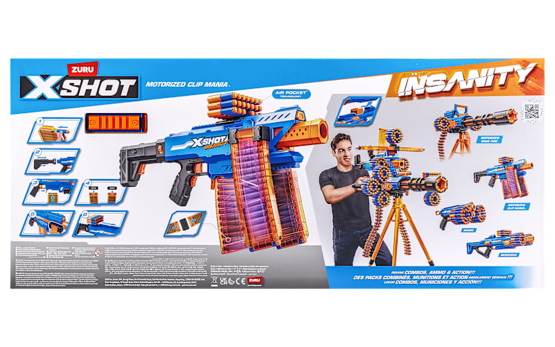 Zuru X-Shot Insanity Motorized Clip Blaster | Mack's Prairie Wings