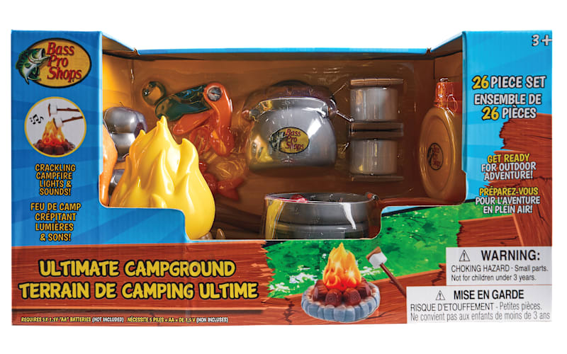 米国アウトドアブランド Bass Pro Shops セット売り Bass Pro Shops Camp Cookout 26-Piece Toy Set for Kids | Mack's
