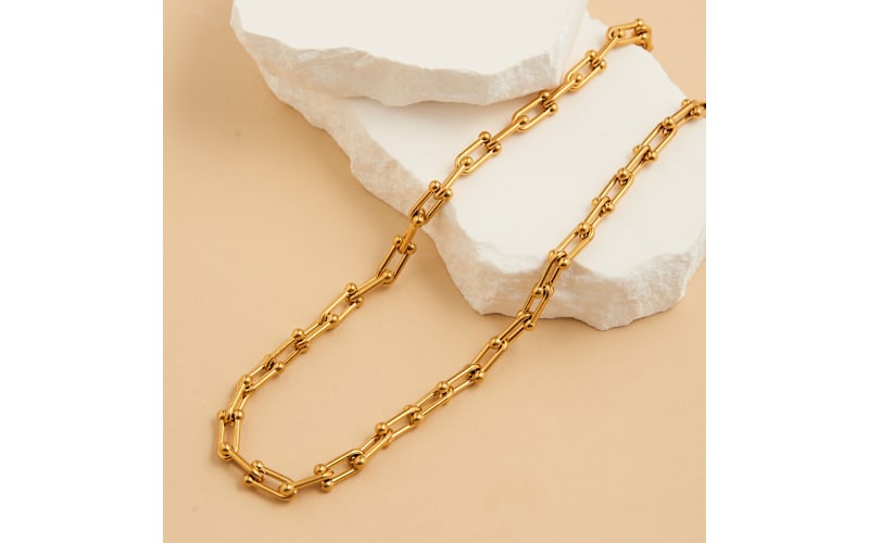 Howard's Narelle Gold Waterproof Chunky U-Link Chain Necklace