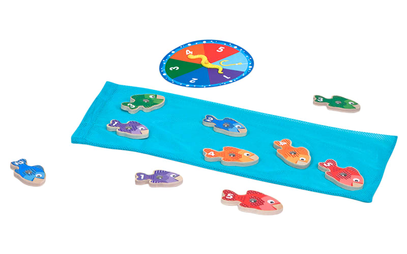 Melissa & Doug 12-Piece Magnetic Fish Wooden Fishing Game With Rods and  Reels 