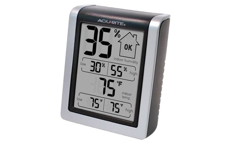 AcuRite 00613 Indoor Thermometer & Hygrometer with Humidity Gauge, 3 H x  2.5 W x 1.3 D - Pack 5