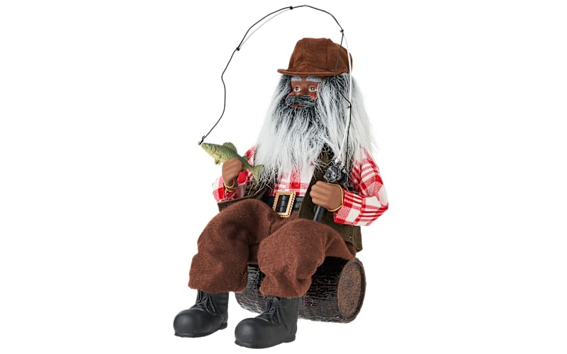ceramic santa with fish and fishing pole Santa's Workshop 5620 Fly Figurine, Multi, 12" : Home & Kitchen Brighten your holiday season with the Bass Pro Shops Sitting Fishing Santa Dcor 365RUSTIC Santa Clause Holding a