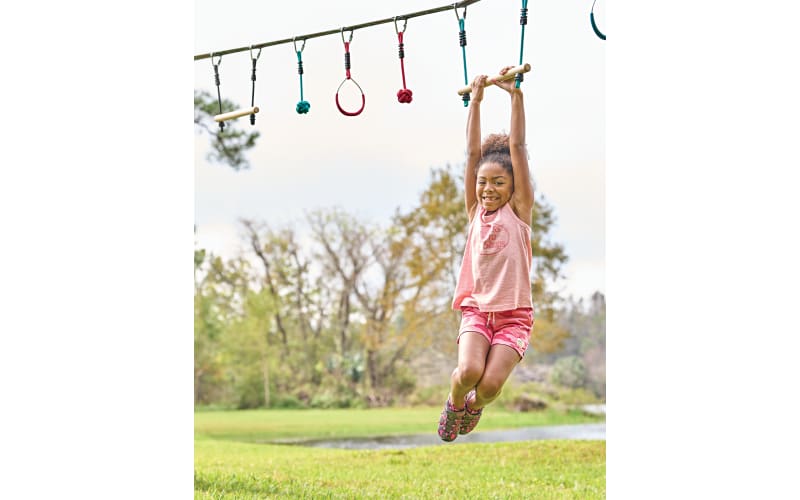 B4 Adventure Slackers Ninjaline 36' Backyard Outdoor Hanging Obstacle Intro Kit