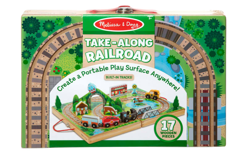Melissa and doug take along railroad hotsell