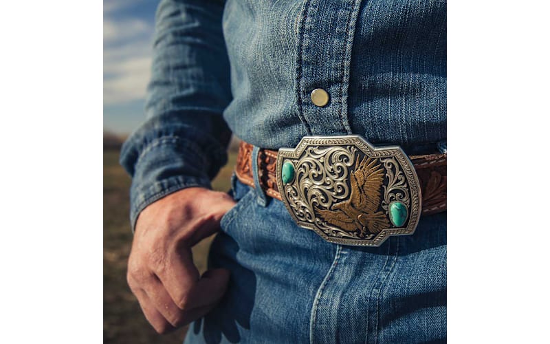 Montana Silversmiths バックルベルト付 Montana Silversmiths Wings of Valor American Made Belt Buckle