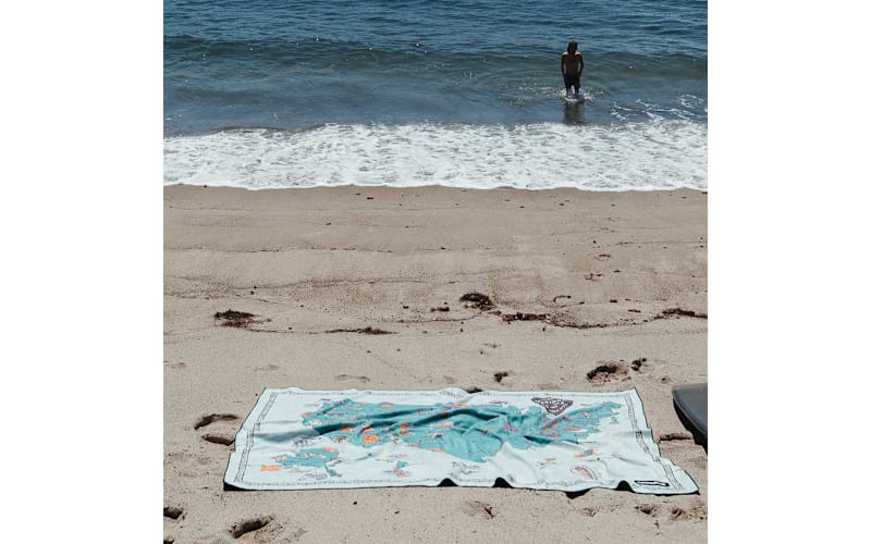 新品！BIRDWELL NOMADIX POSTCARD BEACH TOWEL Poolside Navy Blue
