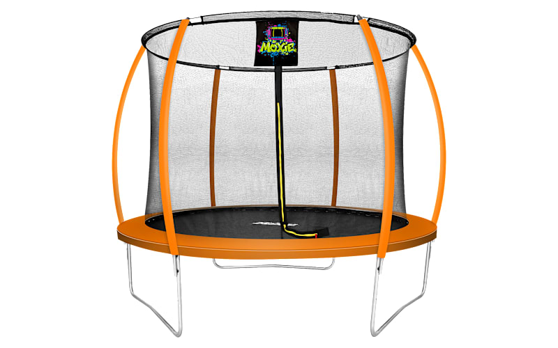 Moxie Pumpkin-Shaped Outdoor Trampoline Set with Premium Top-Ring