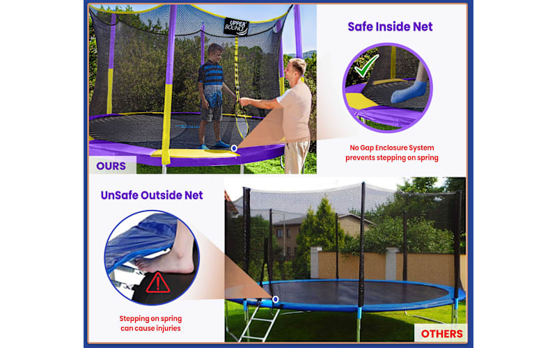 Upper Bounce Round Trampoline Set with Safety Enclosure