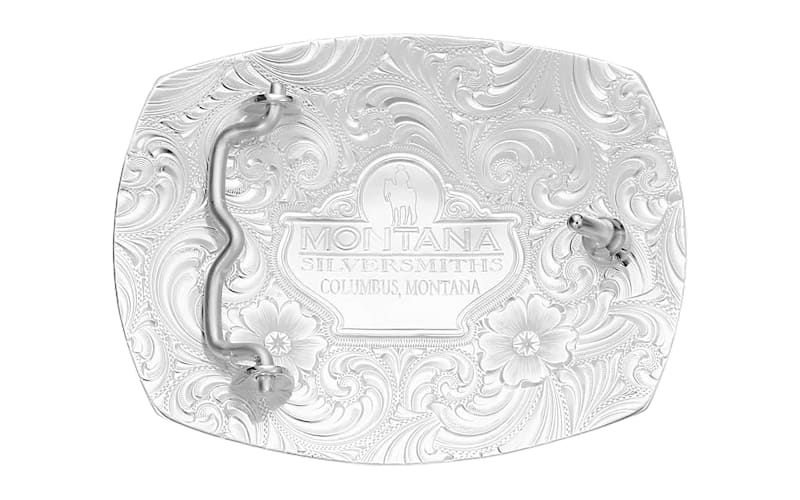 Montana Silversmiths バッファローヘッド ベルトバックル Montana Silversmiths Southwest Scroll Buffalo Skull Belt Buckle