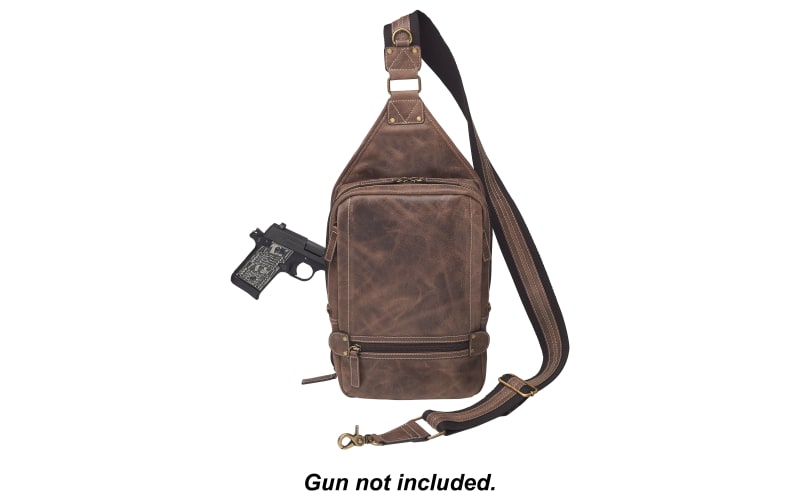Gun Tote'n Mamas Buffalo Leather Sling Backpack