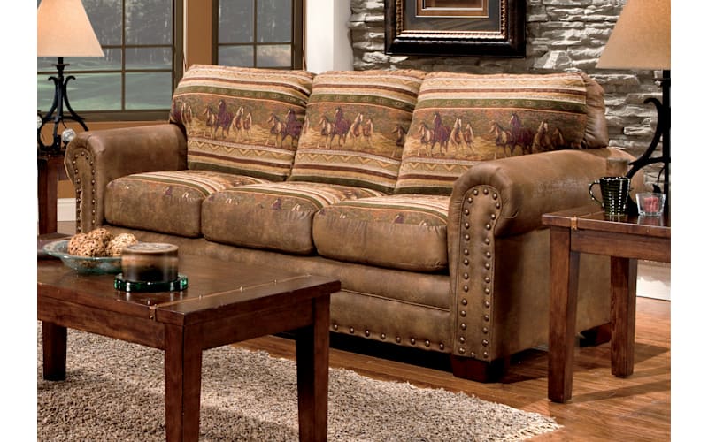 Cabin Style Sleeper Sofa Baci Living Room