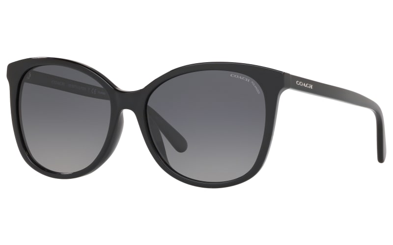 Coach Chic Black Sunglasses COACH® | C Hardware Round Sunglasses main image 2